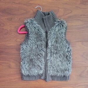 Justice Gray Faux Fur Vest